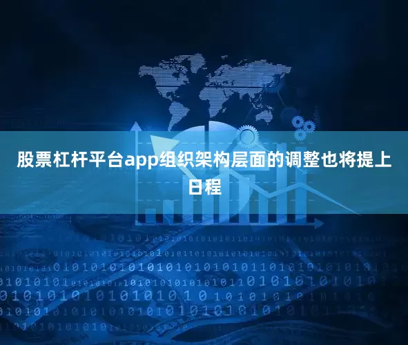 股票杠杆平台app组织架构层面的调整也将提上日程